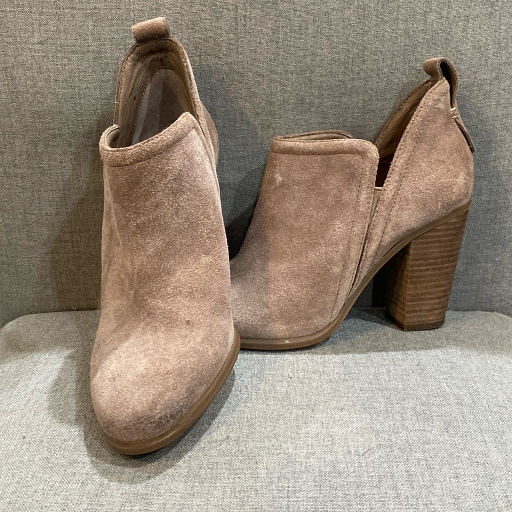 Beige ankle boots